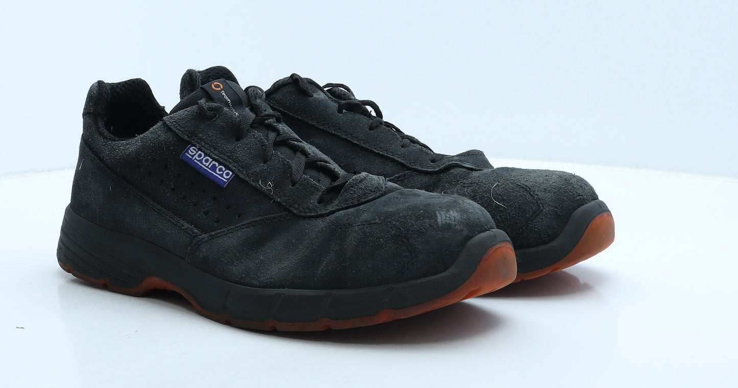 Sparco Mens Blue Leather Trainer UK 12 46 - Work Wear