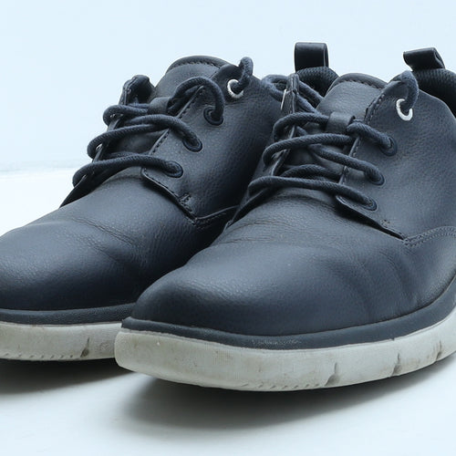 Clarks Mens Blue Leather Trainer Casual UK 9.5 44