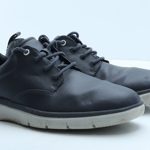 Clarks Mens Blue Leather Trainer Casual UK 9.5 44