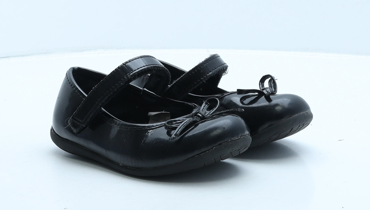 Smart Start Girls Black Vinyl Ballet Casual UK 10 28