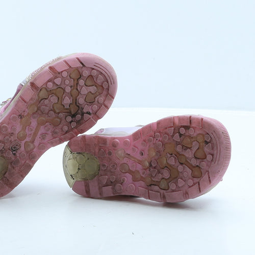 Primark Girls Pink Synthetic Strappy Sandal UK 8 25 - Unicorn/stars