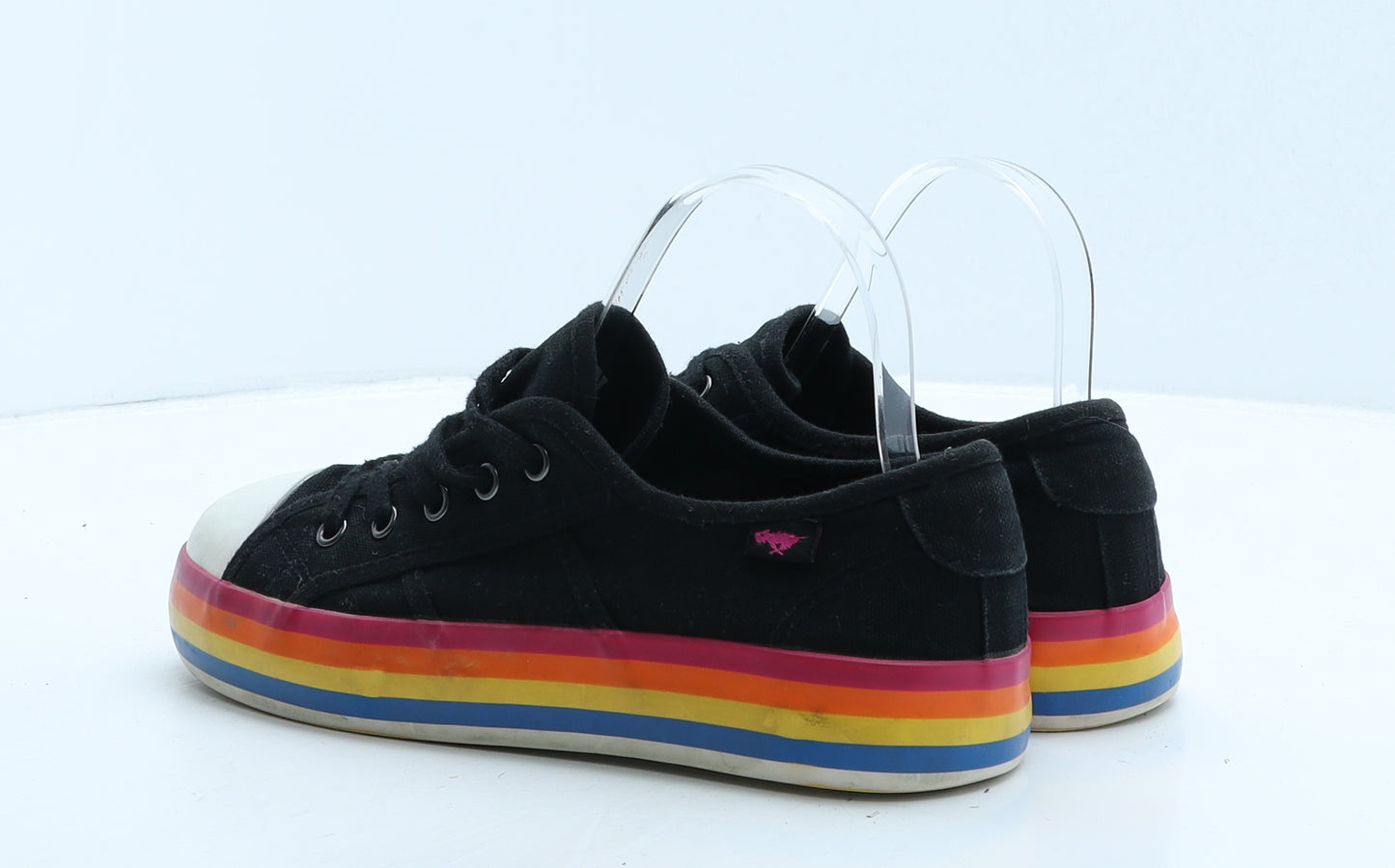 Rocket Dog Womens Black Striped Fabric Trainer UK 6 39