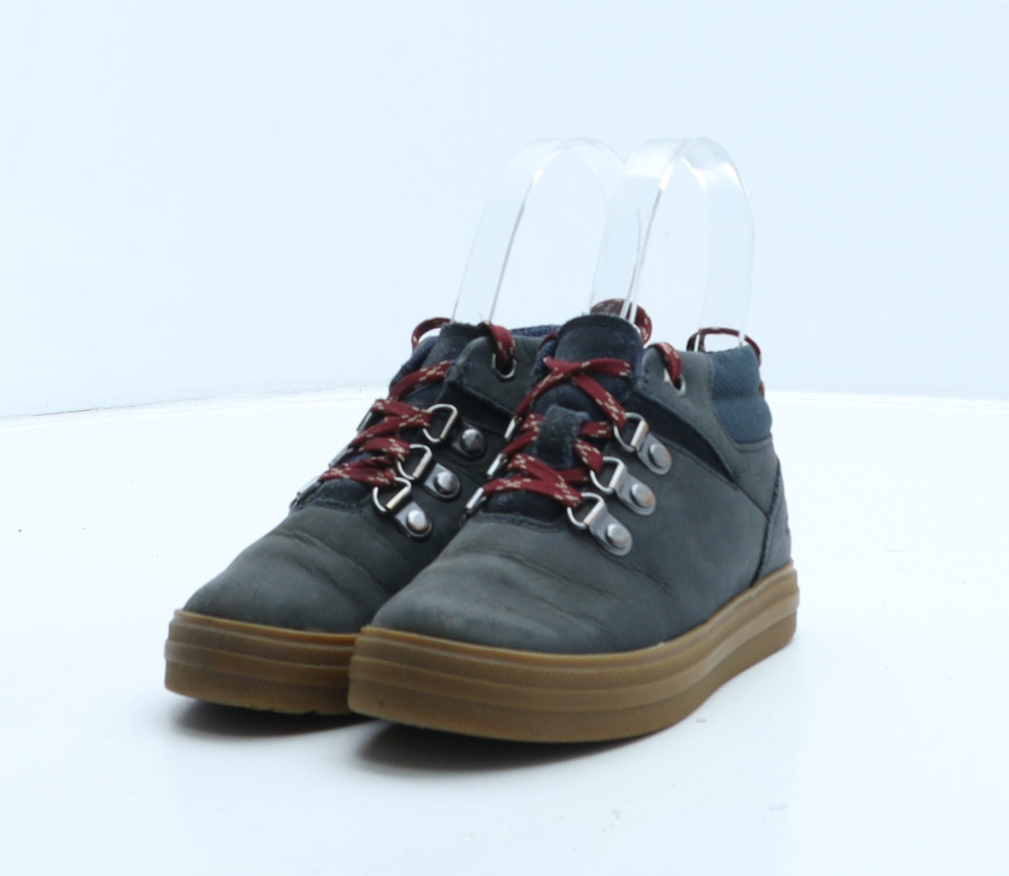 Clarks Boys Blue Leather Bootie Boot UK 8.5 26