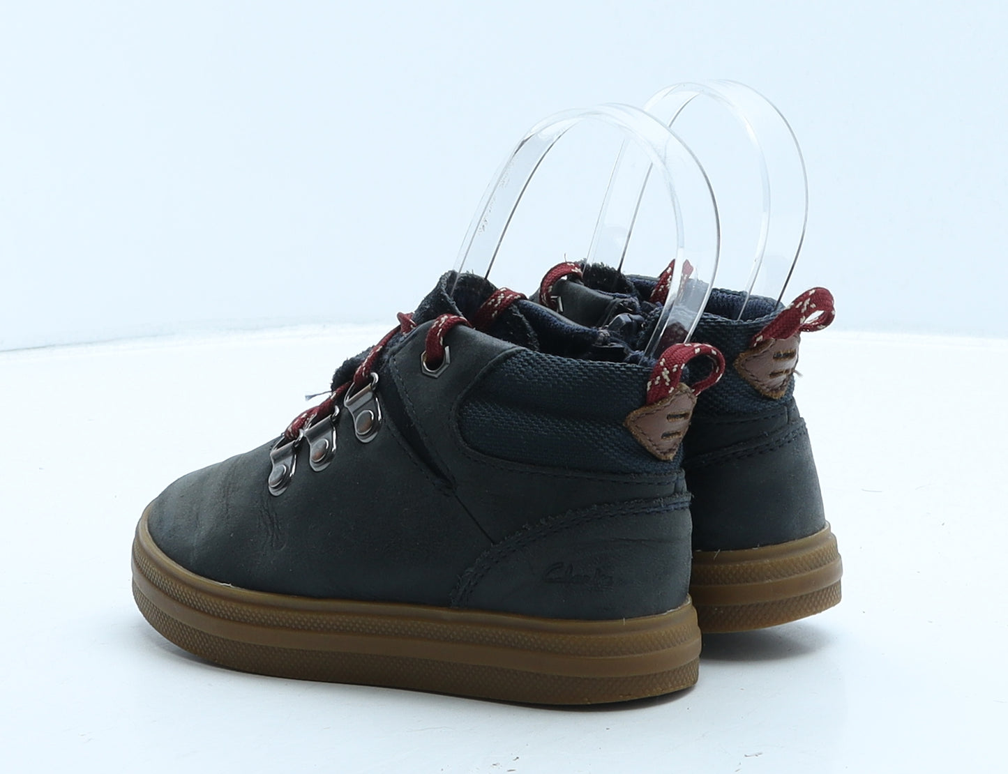 Clarks Boys Blue Leather Bootie Boot UK 8.5 26