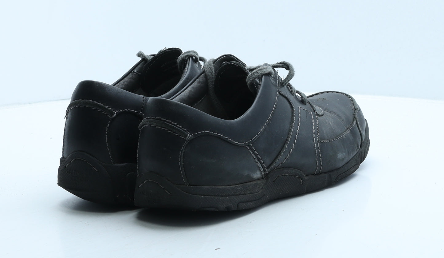 Clarks Mens Black Leather Trainer Casual UK 8.5