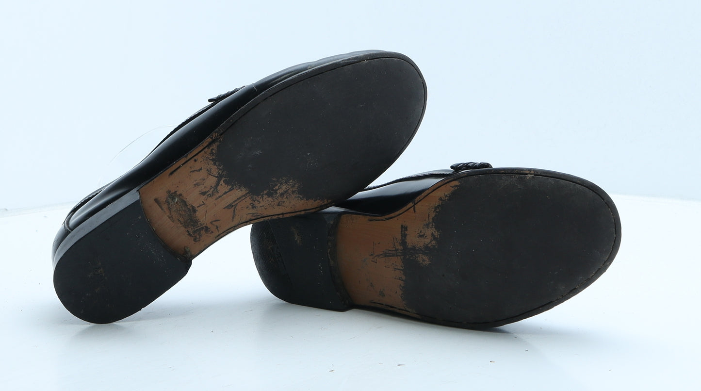 NEXT Womens Black Leather Loafer Casual UK 7