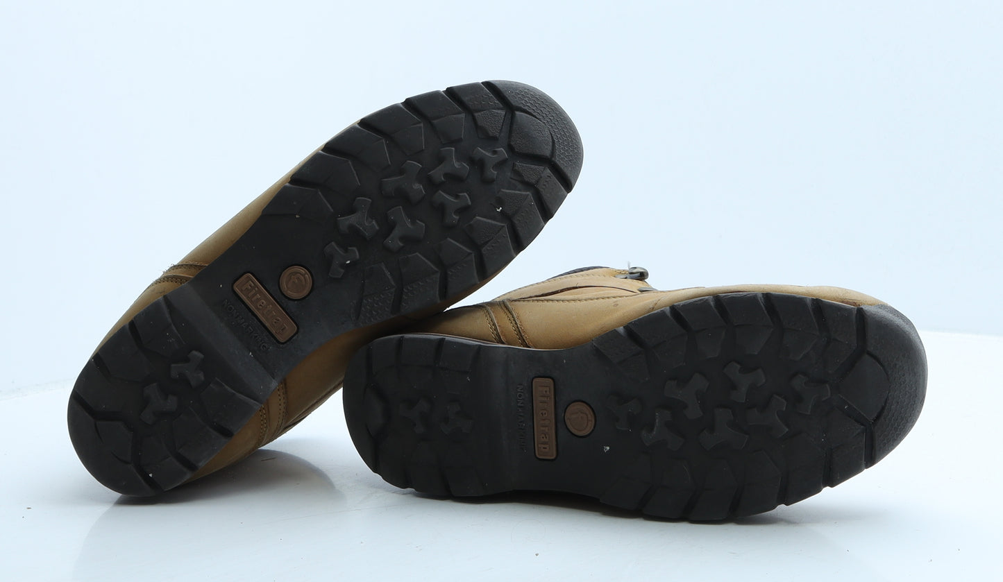 Firetrap Mens Beige Leather Combat Boot UK 11 45