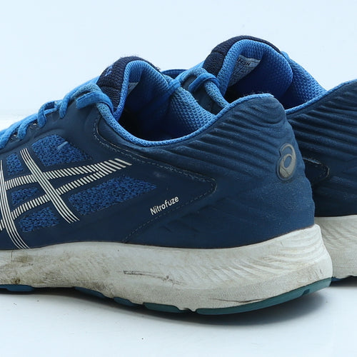 ASICS Womens Blue Striped Fabric Trainer UK 7.5 40.5