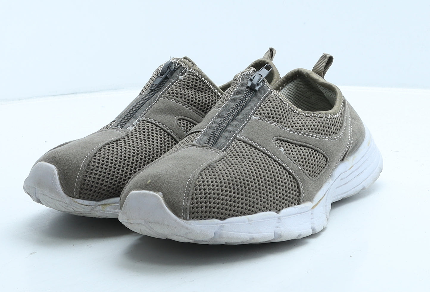 Cotton Traders Womens Beige Fabric Trainer UK 5