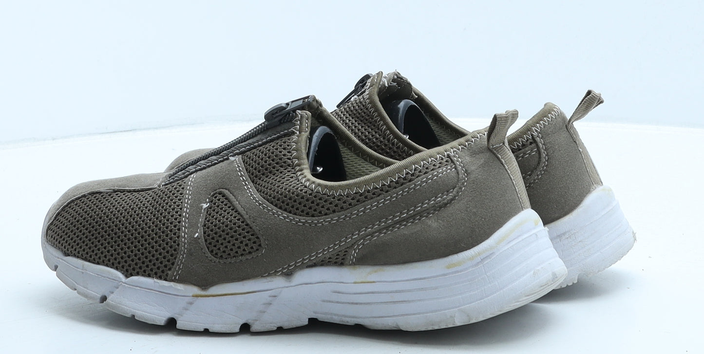 Cotton Traders Womens Beige Fabric Trainer UK 5