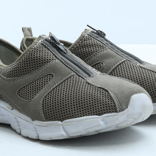 Cotton Traders Womens Beige Fabric Trainer UK 5