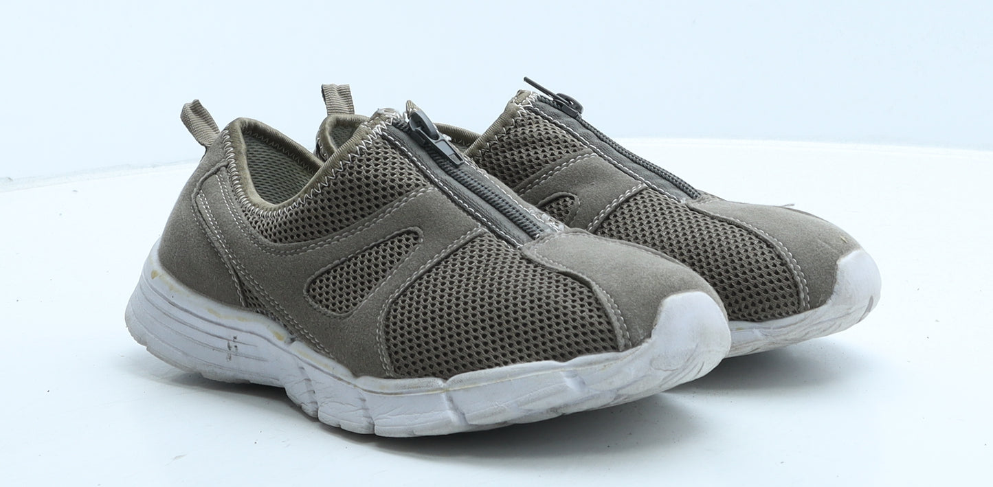 Cotton Traders Womens Beige Fabric Trainer UK 5