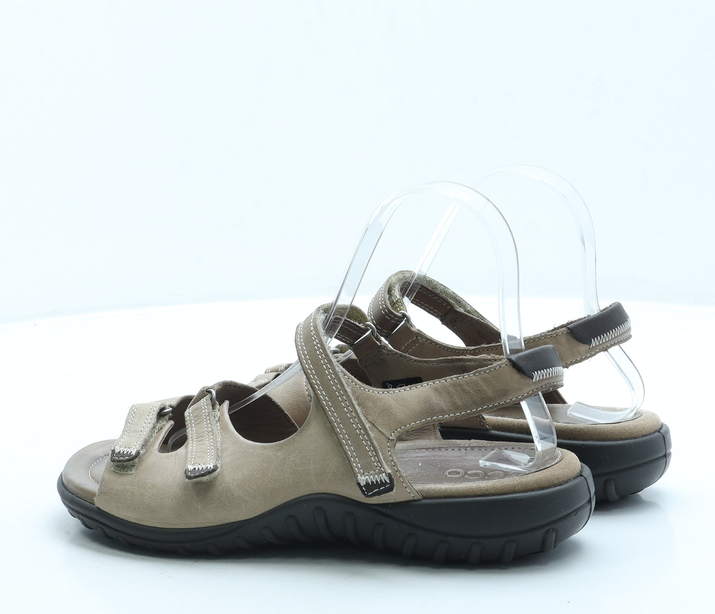 ECCO Womens Beige Polyester Strappy Sandal UK 6 39