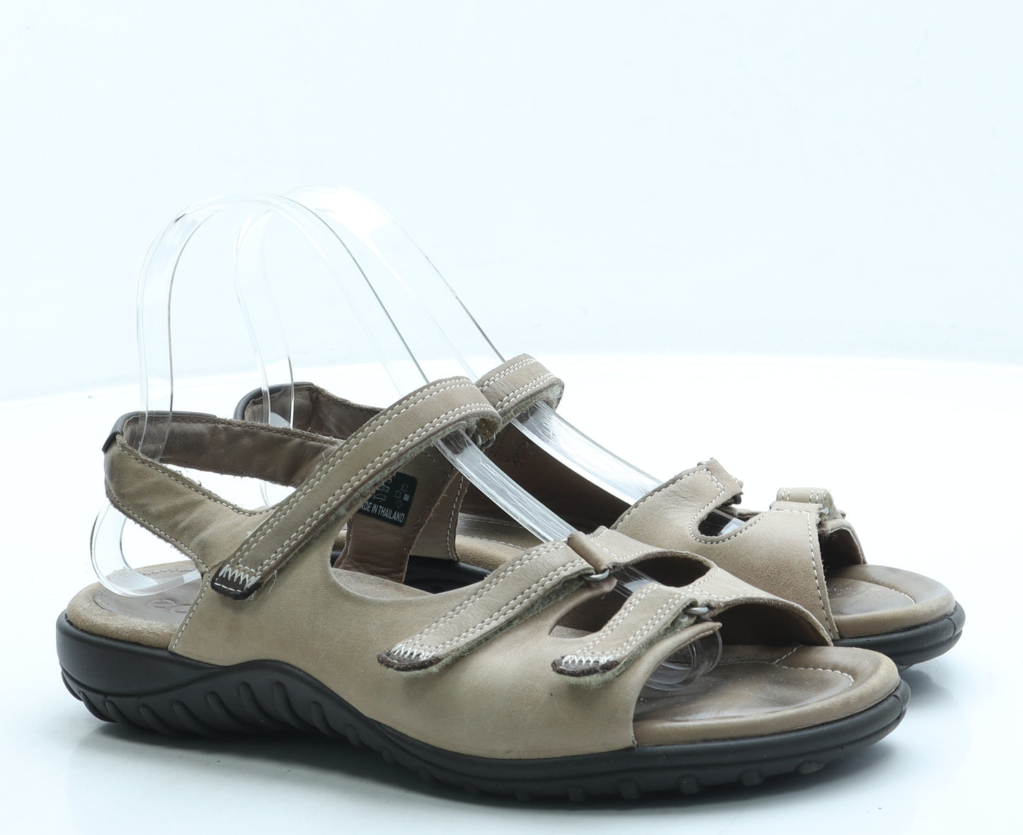 ECCO Womens Beige Polyester Strappy Sandal UK 6 39