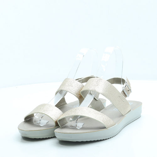 Inblue Womens Gold Leather Slingback Sandal UK 5 38