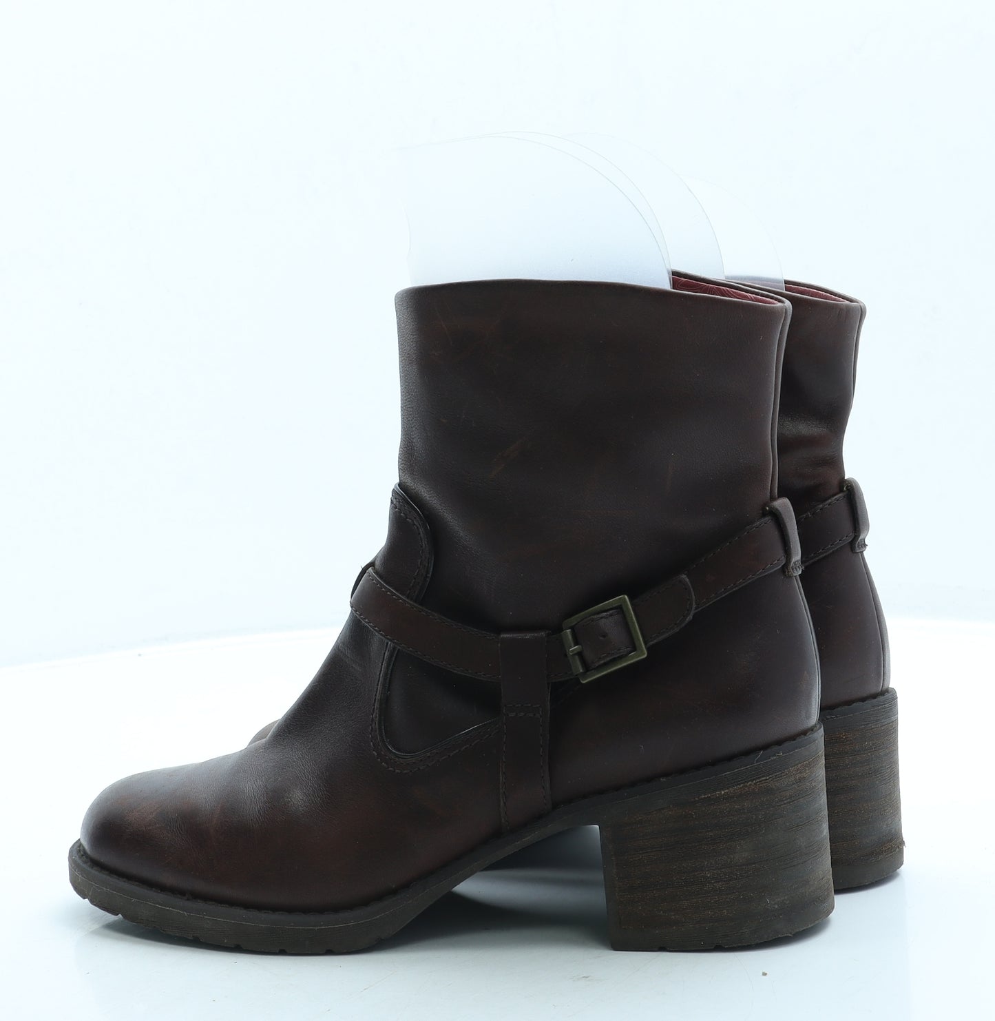 Clarks Womens Brown Leather Bootie Boot UK 6.5
