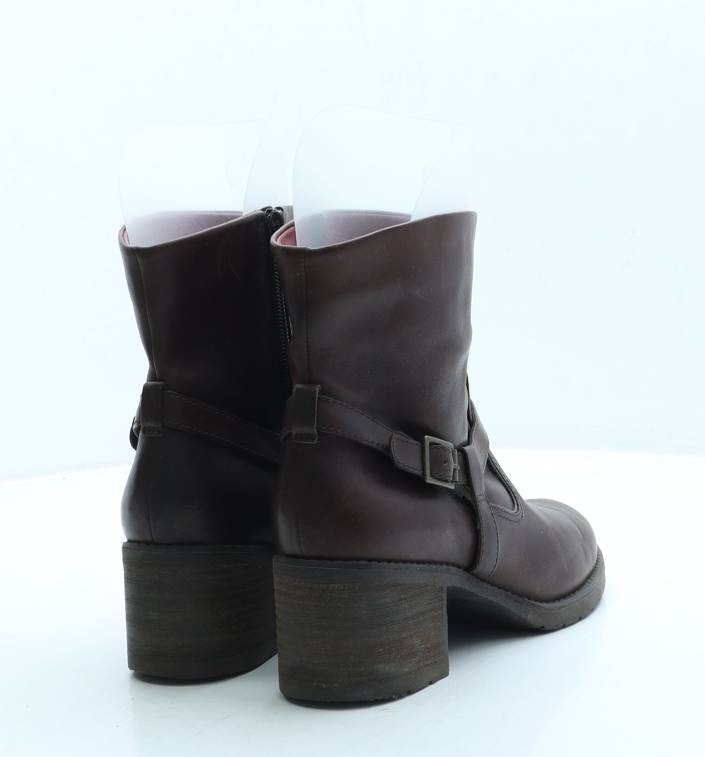 Clarks Womens Brown Leather Bootie Boot UK 6.5