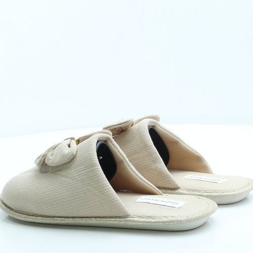 Primark Womens Beige Polyester Slip On Slipper UK 40 US 9 - Size 7/8