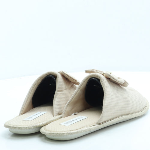 Primark Womens Beige Polyester Slip On Slipper UK 40 US 9 - Size 7/8