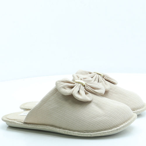 Primark Womens Beige Polyester Slip On Slipper UK 40 US 9 - Size 7/8