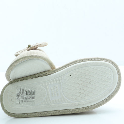 Primark Womens Beige Polyester Slip On Slipper UK 40 US 9 - Size 7/8