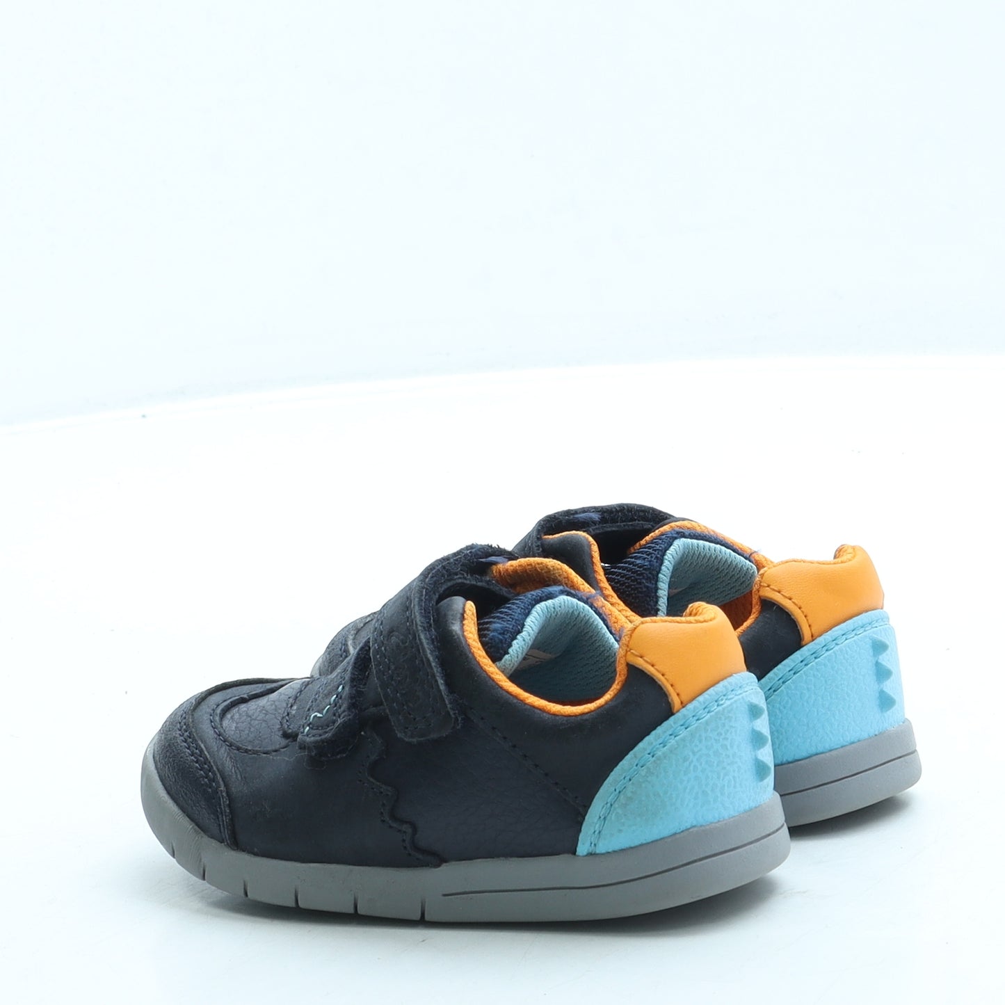 Clarks Boys Blue Leather Trainer UK 5 21