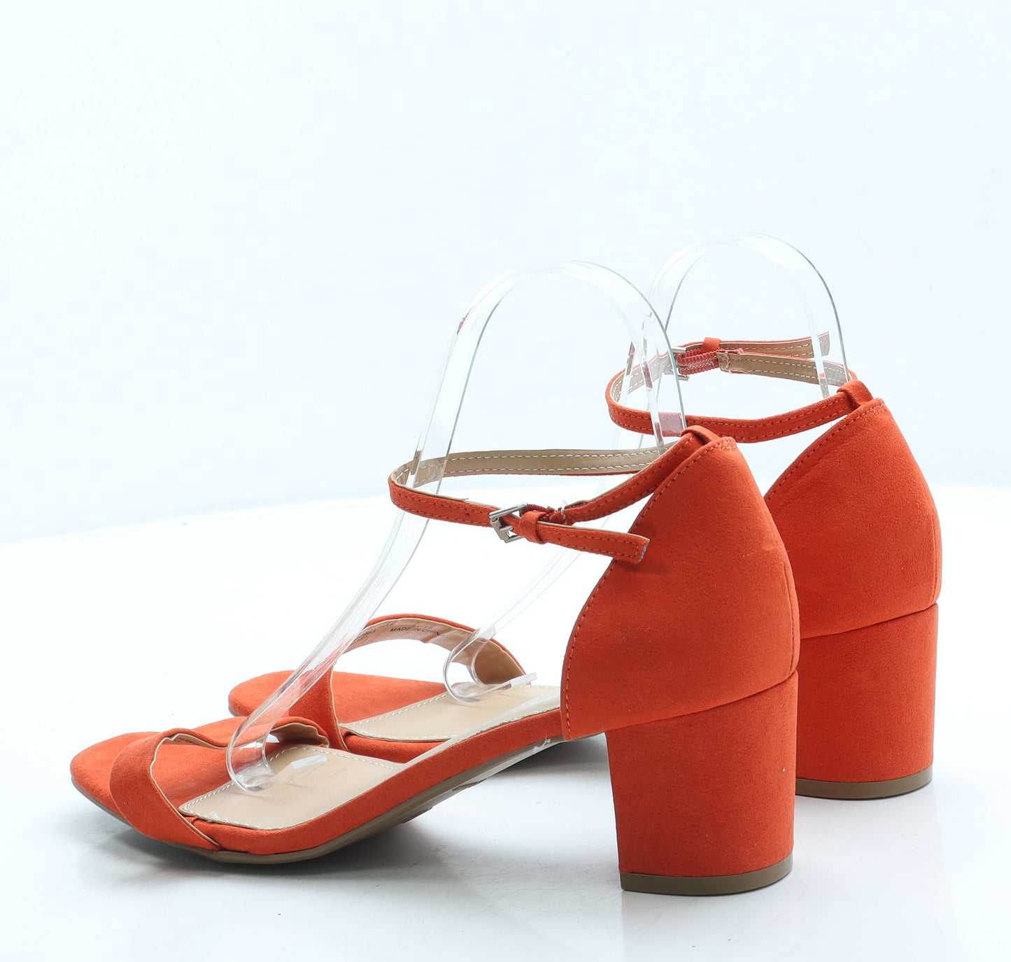 George Womens Orange Suede Strappy Heel UK 6 39