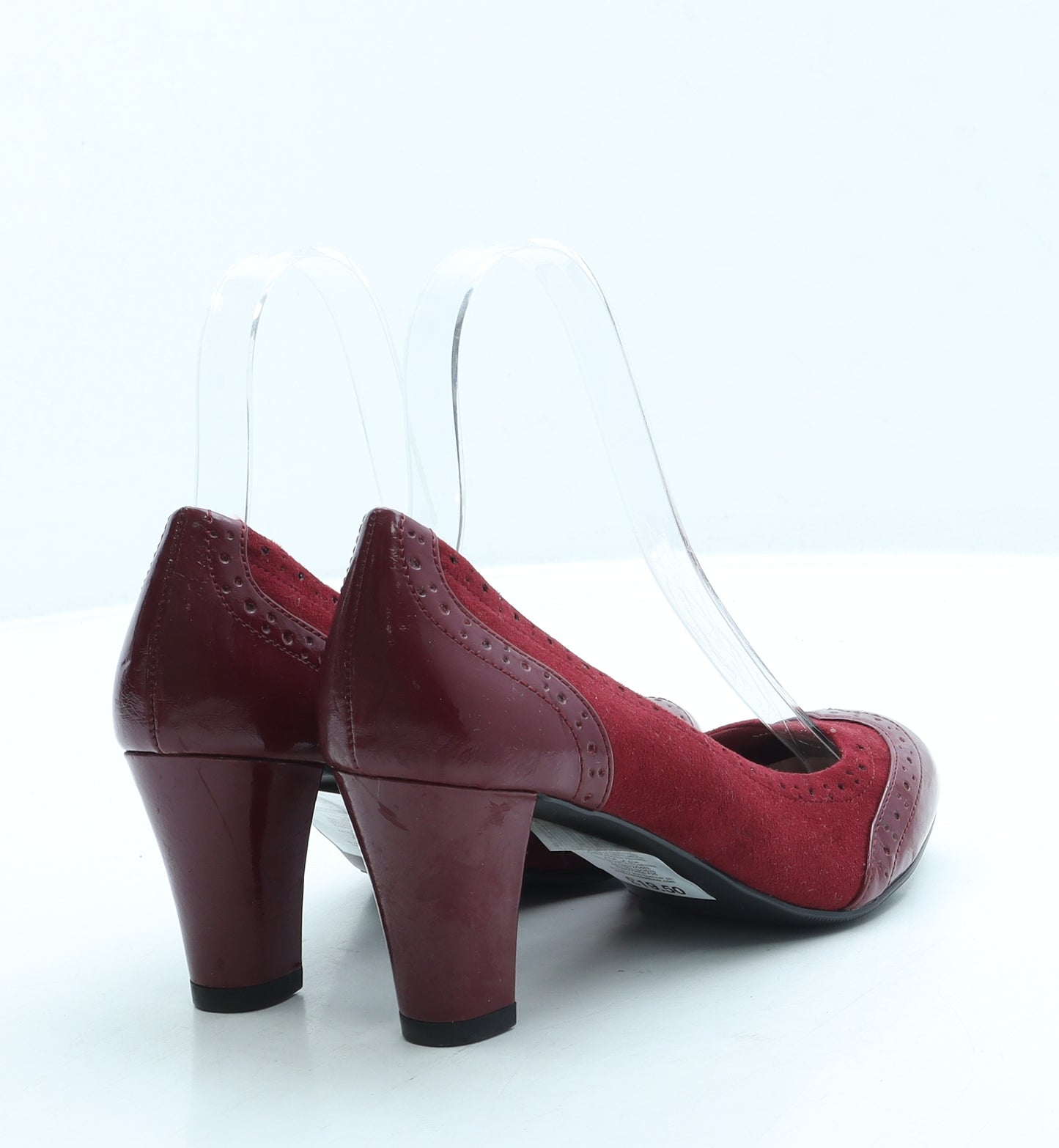 Marks and Spencer Womens Red Polyester Court Heel UK 3
