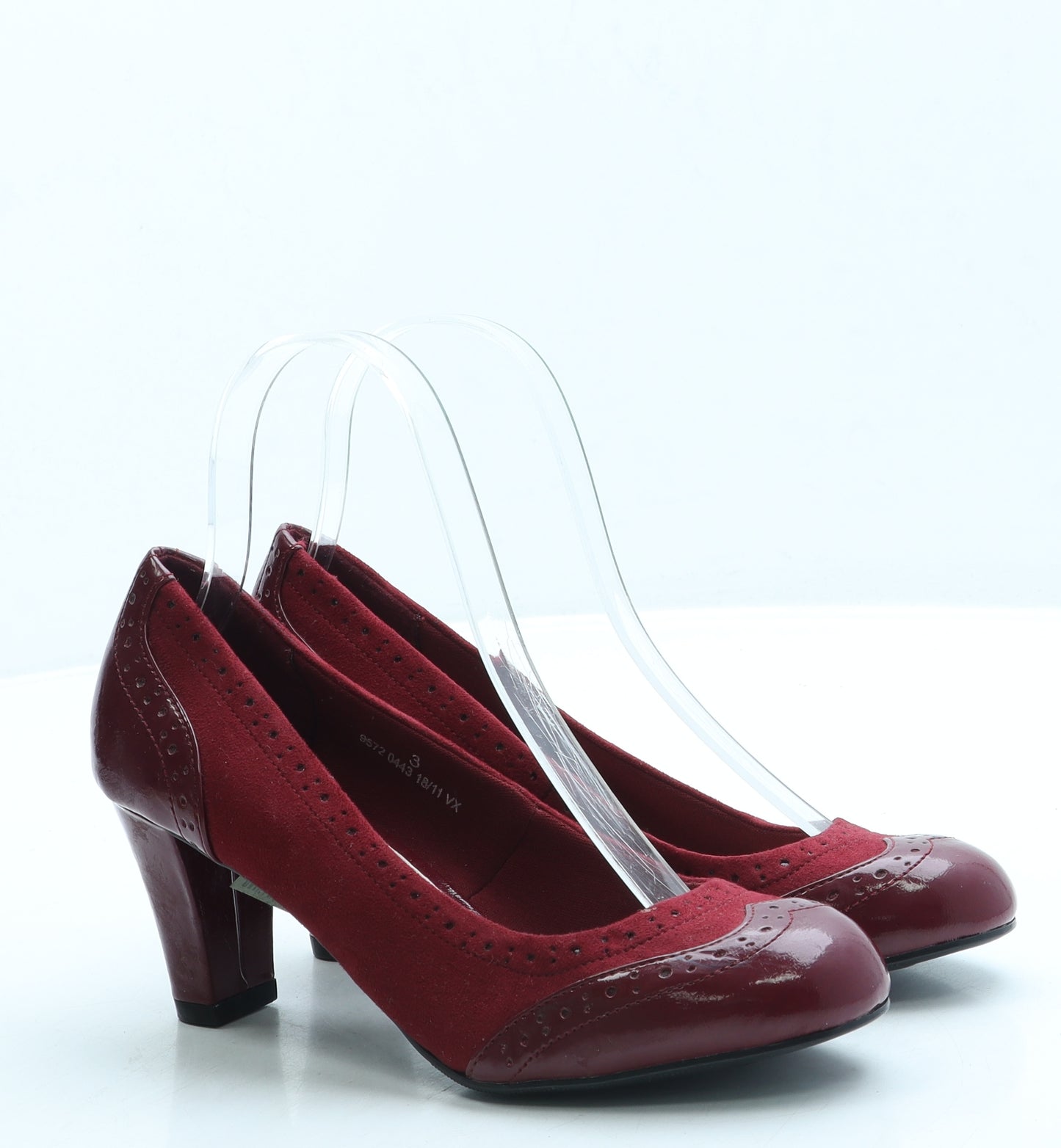 Marks and Spencer Womens Red Polyester Court Heel UK 3