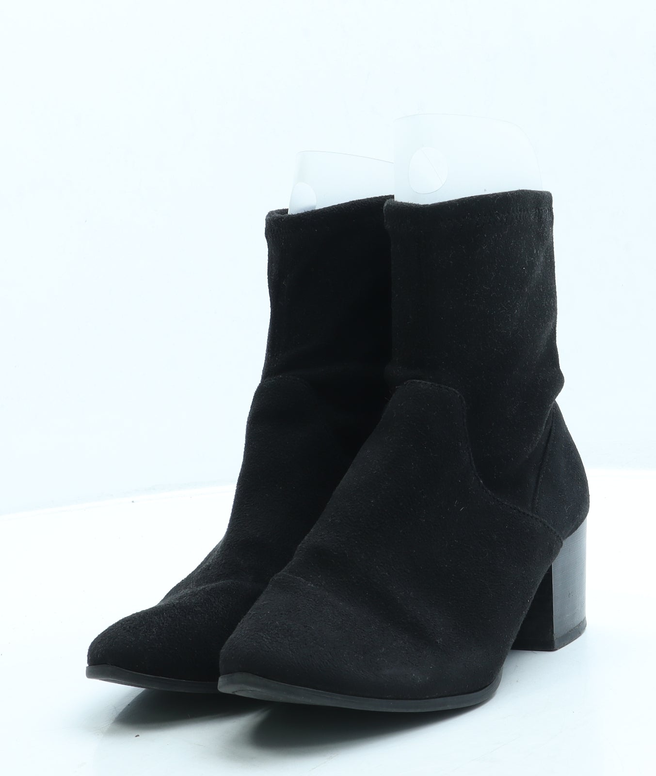 Marks and Spencer Womens Black Suede Sock Boot UK 5