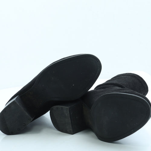 Marks and Spencer Womens Black Suede Sock Boot UK 5