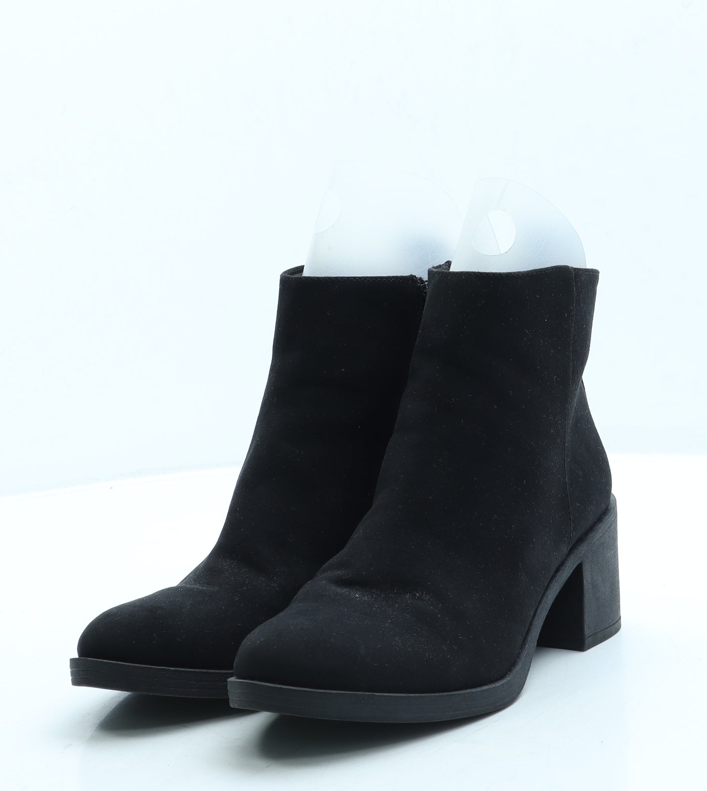 H&M Womens Black Suede Bootie Boot UK 5 38