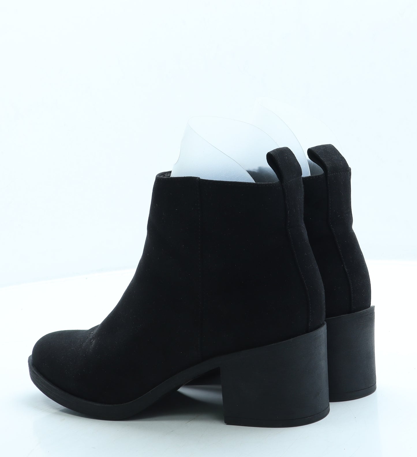 H&M Womens Black Suede Bootie Boot UK 5 38