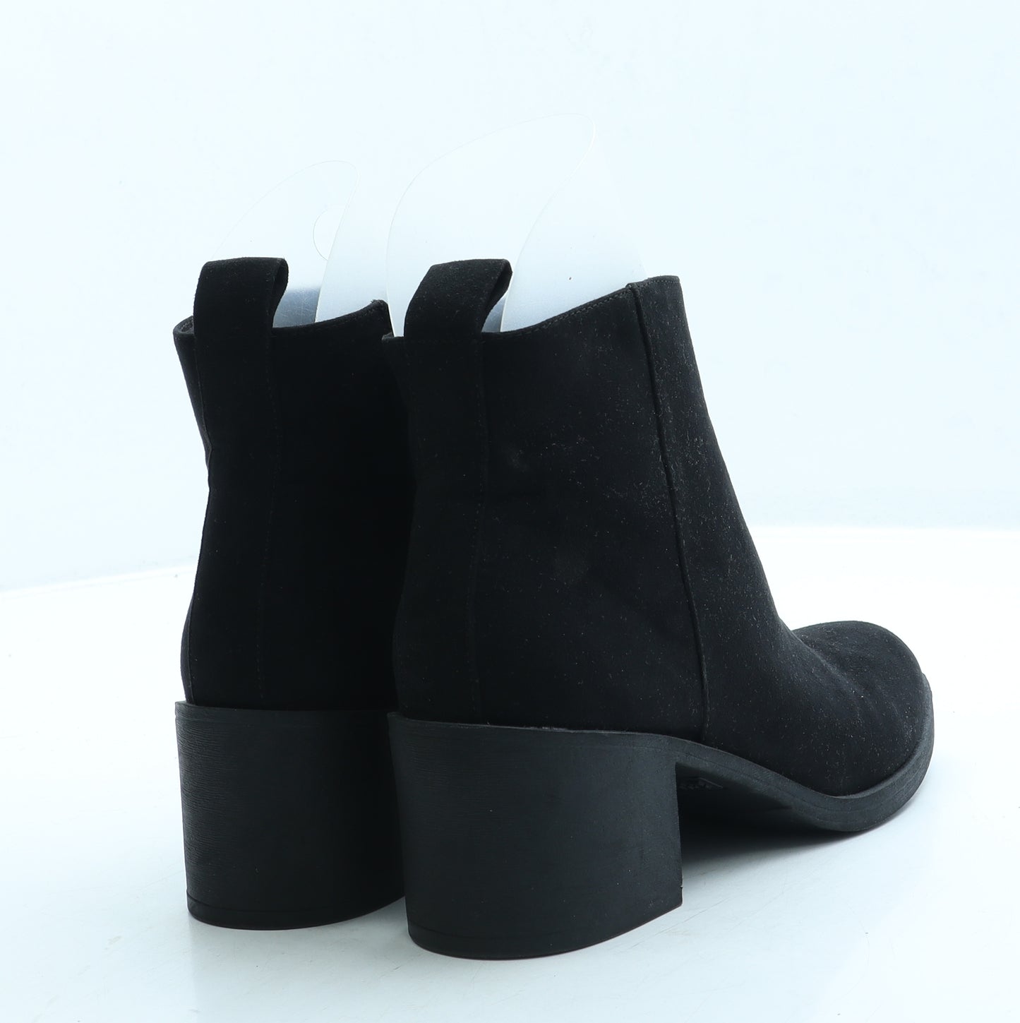 H&M Womens Black Suede Bootie Boot UK 5 38