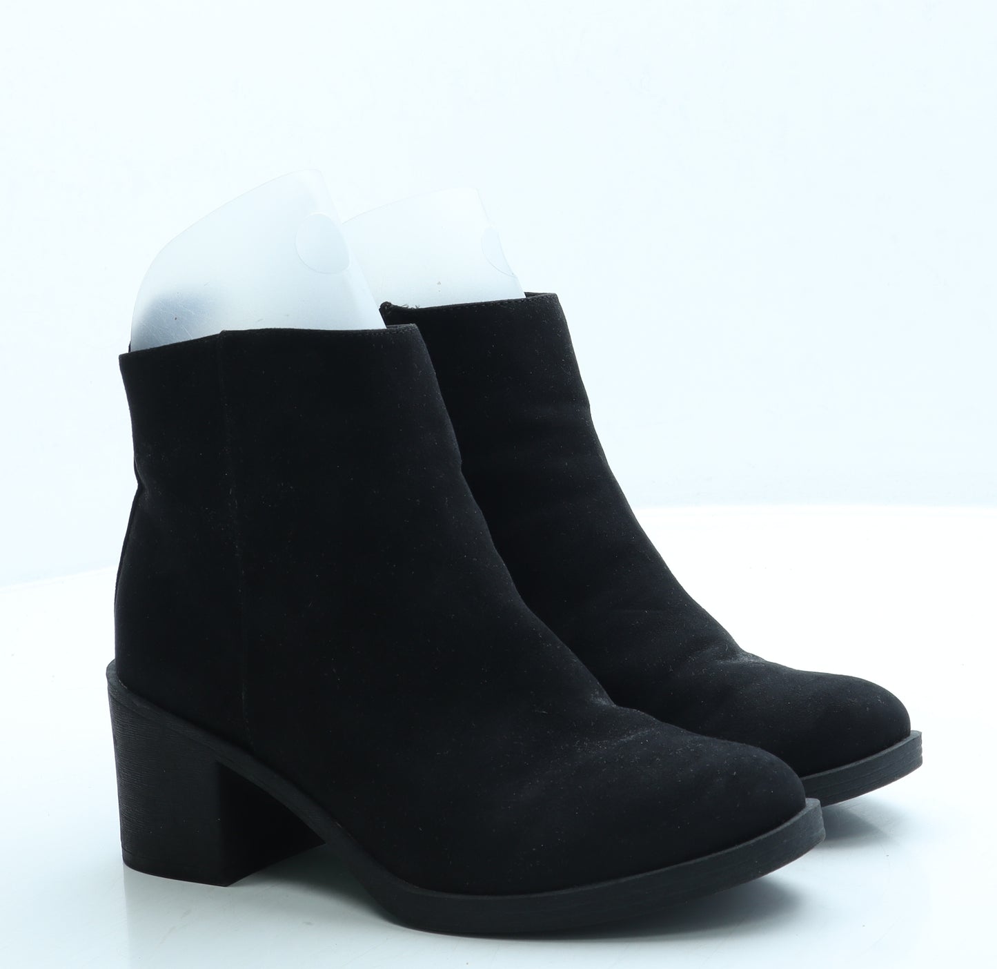 H&M Womens Black Suede Bootie Boot UK 5 38
