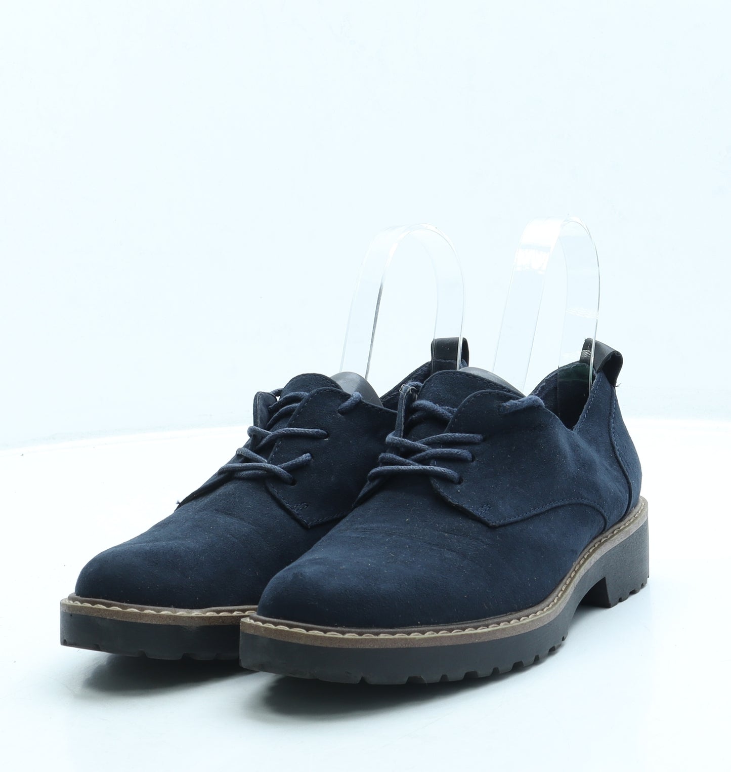 Graceland Womens Blue Suede Flat UK 3 36