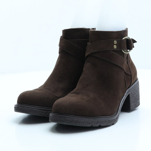 Primark Womens Brown Polyester Bootie Boot UK 4 37