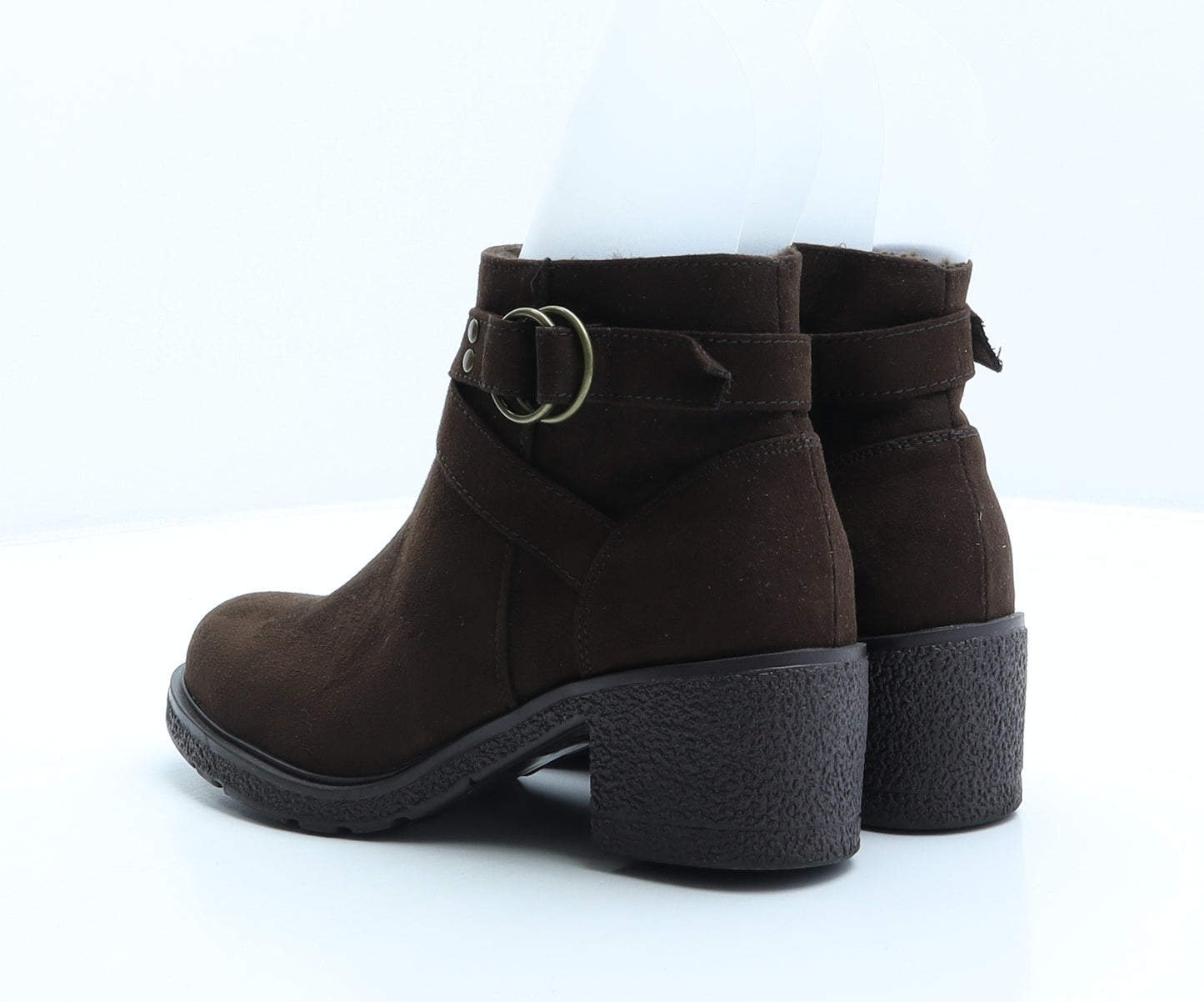 Primark Womens Brown Polyester Bootie Boot UK 4 37