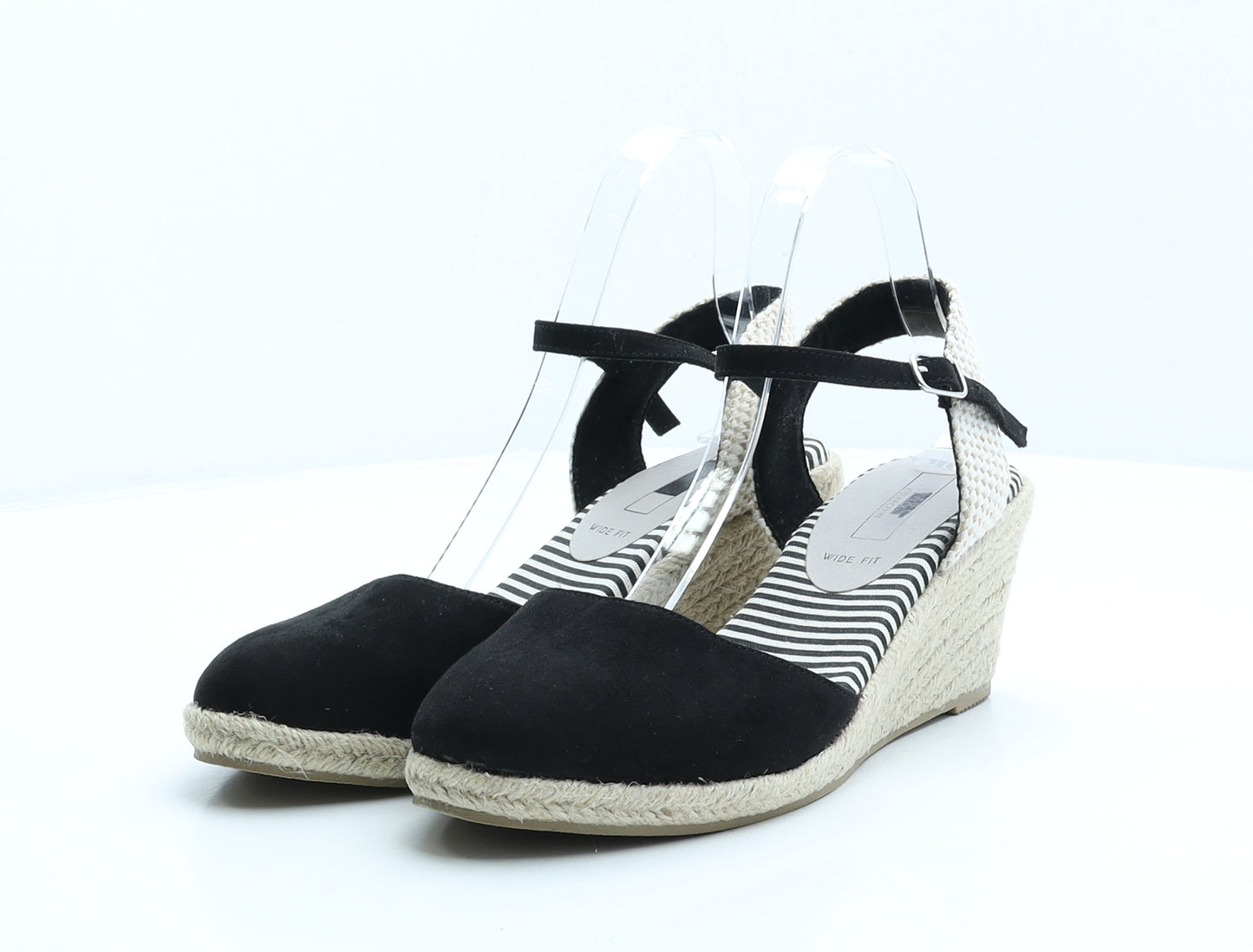 Marks and Spencer Womens Black Polyester Espadrille Heel UK 6.5