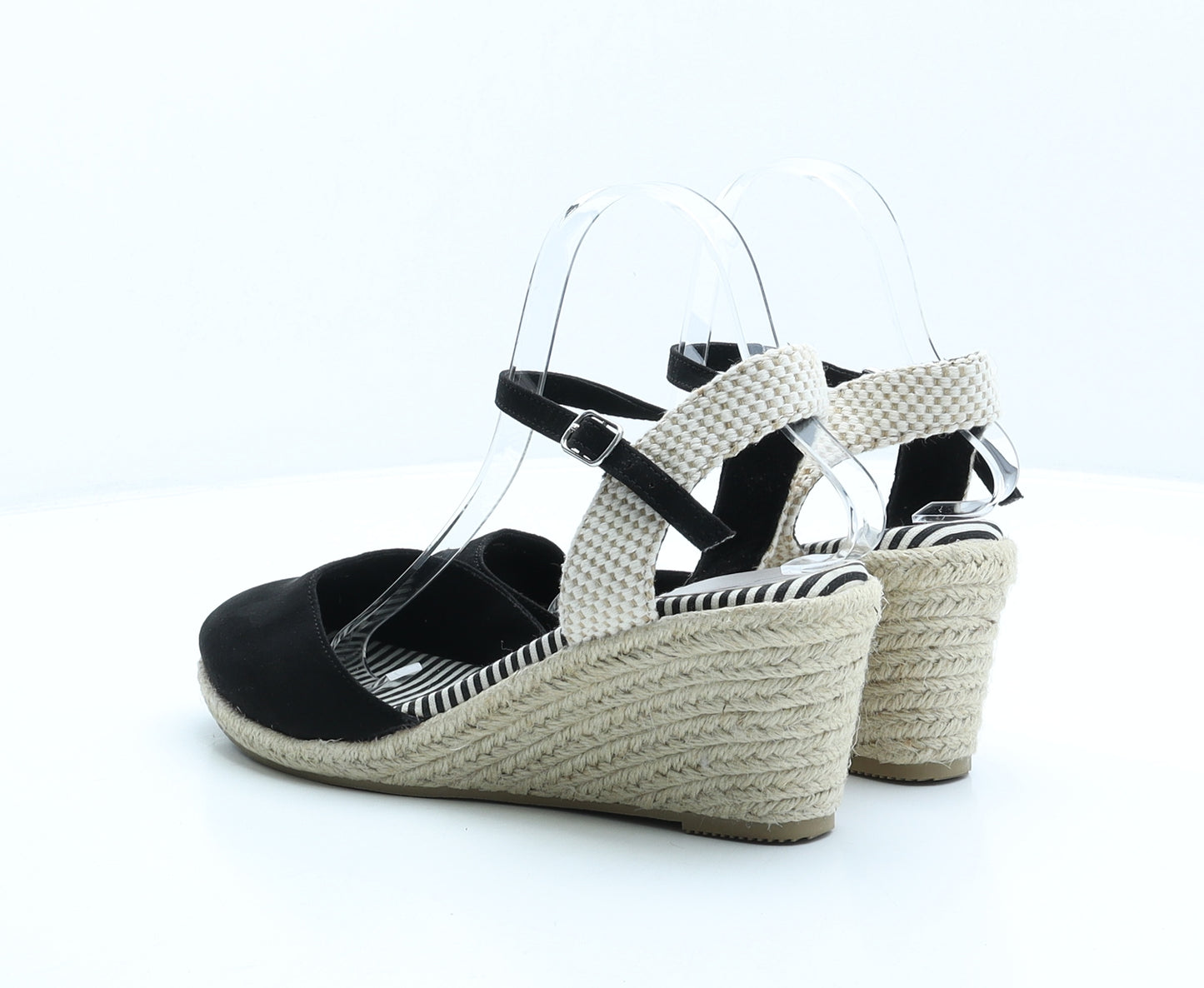 Marks and Spencer Womens Black Polyester Espadrille Heel UK 6.5