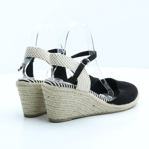 Marks and Spencer Womens Black Polyester Espadrille Heel UK 6.5