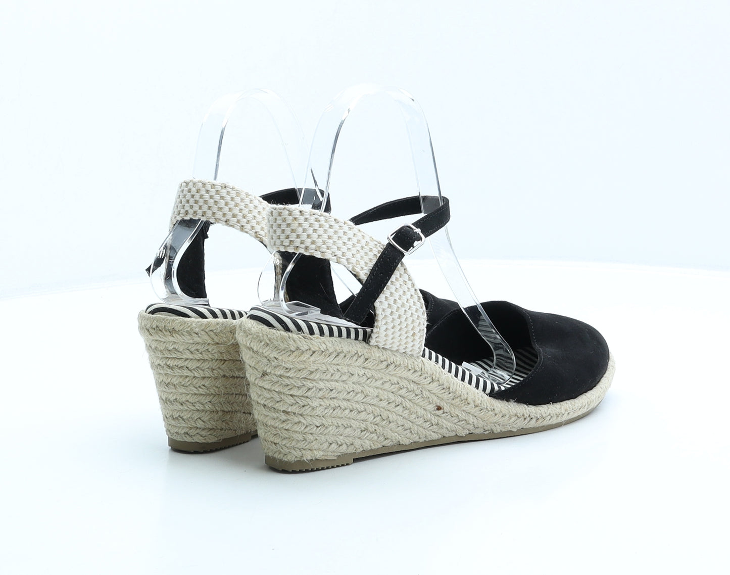 Marks and Spencer Womens Black Polyester Espadrille Heel UK 6.5