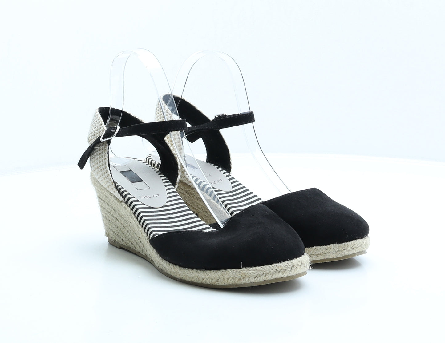 Marks and Spencer Womens Black Polyester Espadrille Heel UK 6.5