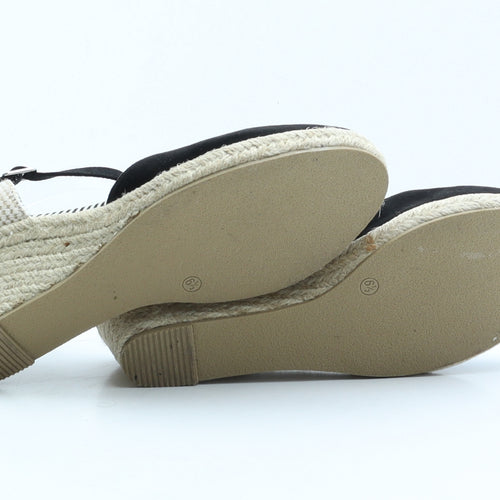 Marks and Spencer Womens Black Polyester Espadrille Heel UK 6.5