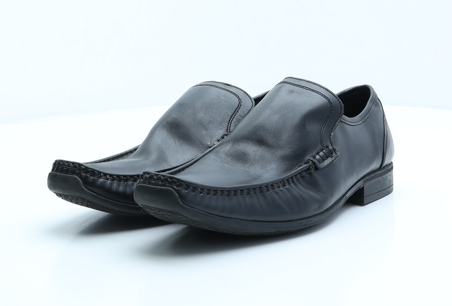 NEXT Mens Black Leather Loafer Casual UK 9 43
