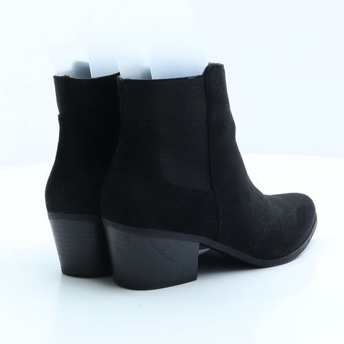 New Look Womens Black Polyester Bootie Boot UK 4 37