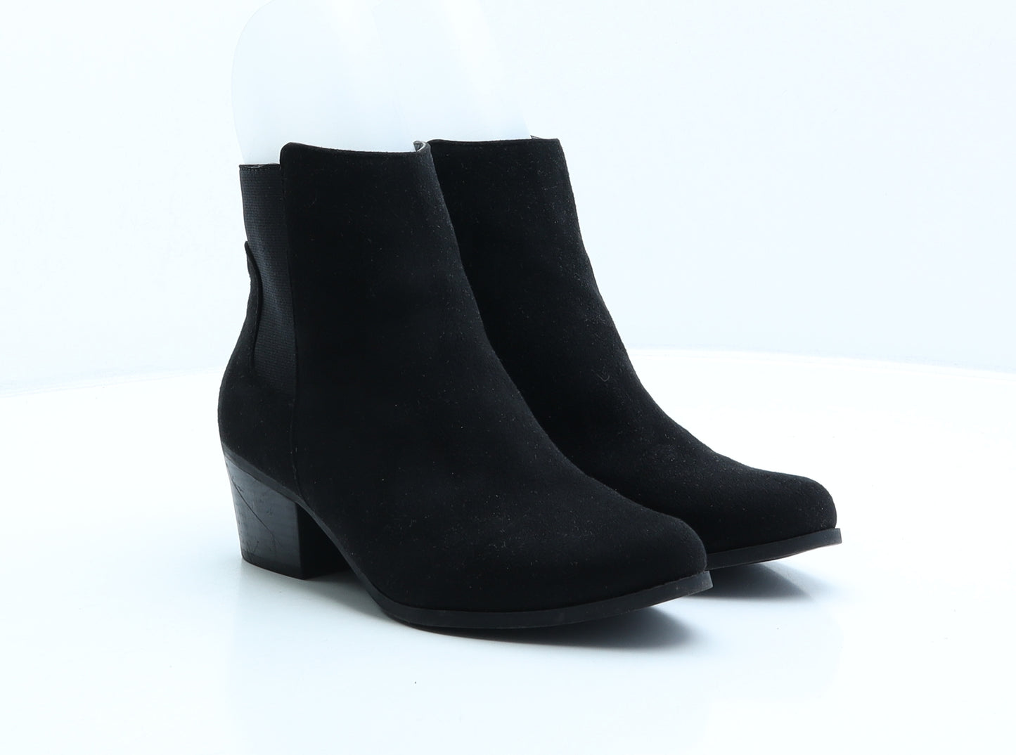 New Look Womens Black Polyester Bootie Boot UK 4 37