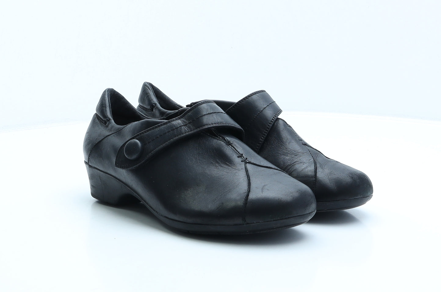 Clarks Womens Black Leather Slip On Casual UK 7