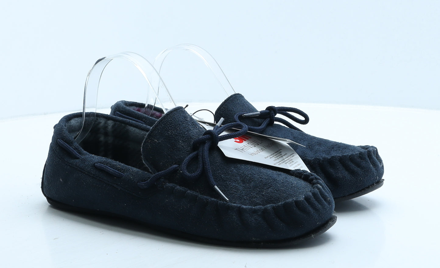 F&F Mens Blue Suede Loafer Slipper UK 8 42 - House Slippers