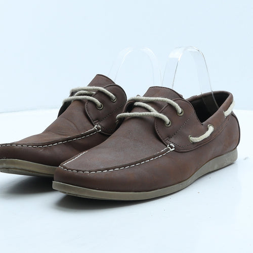Hobos Mens Brown Leather Boat Shoe Casual UK 8